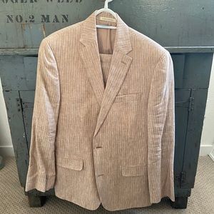 Polo Linen Suit Wheat 42R pants 34x32